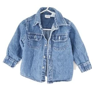 Arizona button down denim shirt Sz 2T long sleeve